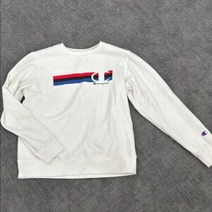 Champion White Crewneck Sweater